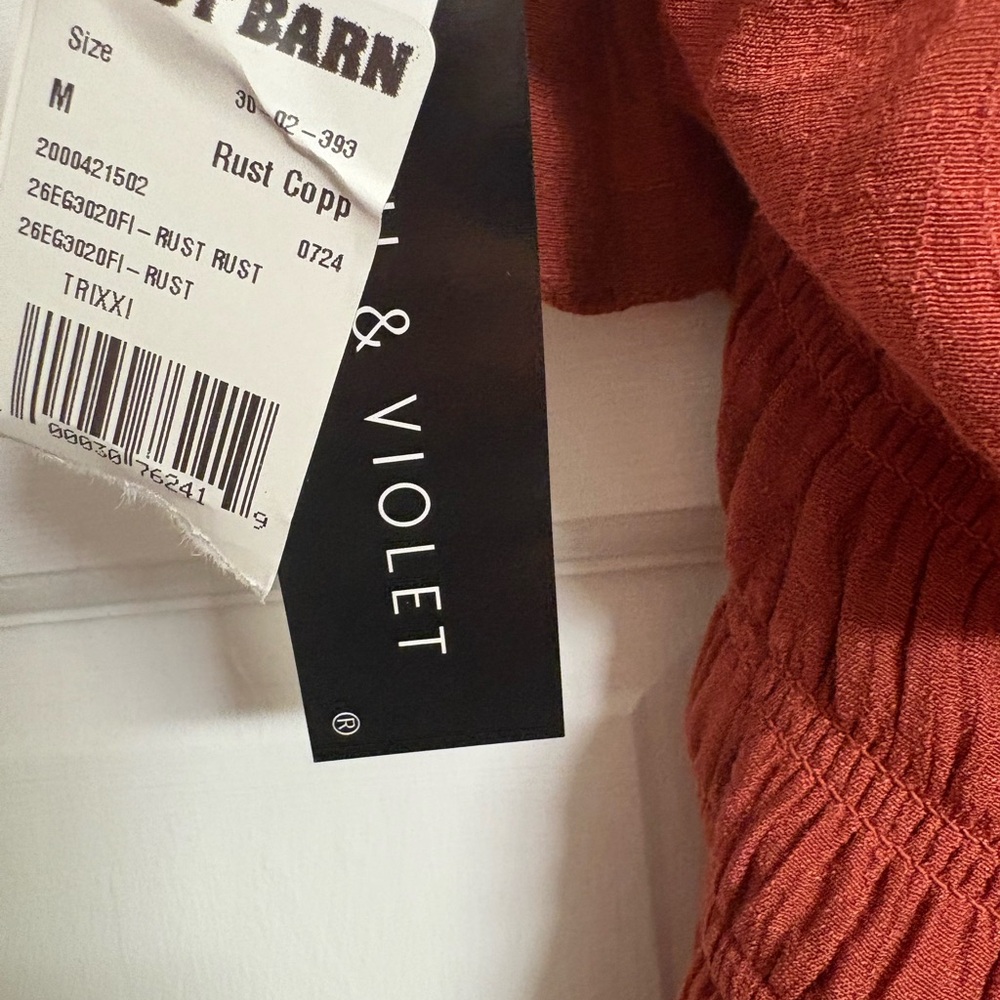 Ash & Violet Rust Dress Size M NWT - Picture 7 of 13